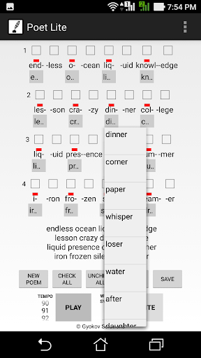 Screenshot of Poet Lite