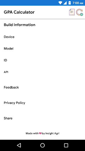 GPA Calculator Screen 2