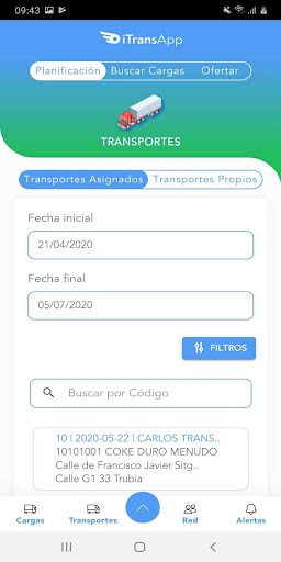 Android application iTransApp screenshort