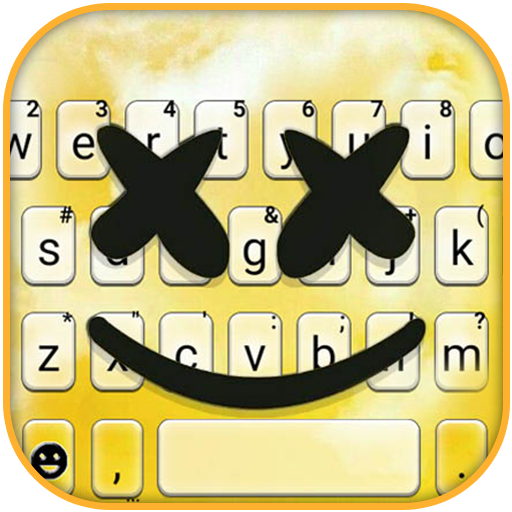 Yellow Watercolor DJ Keyboard logo