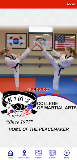 Android application Kim's College of Martial Arts. screenshort