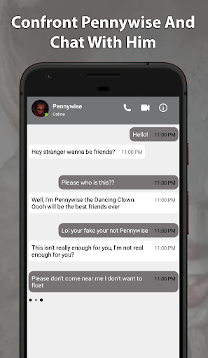 Android application Scary Pennywise Video Call screenshort