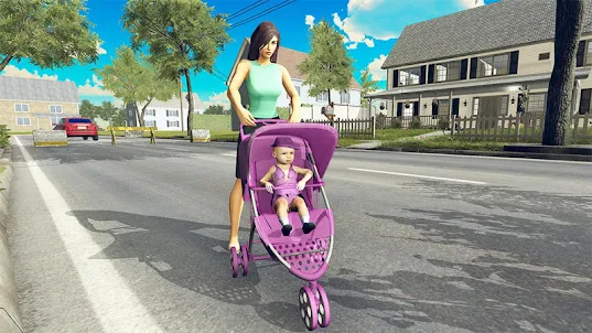 real mãe simulador 3d bebê Cui
