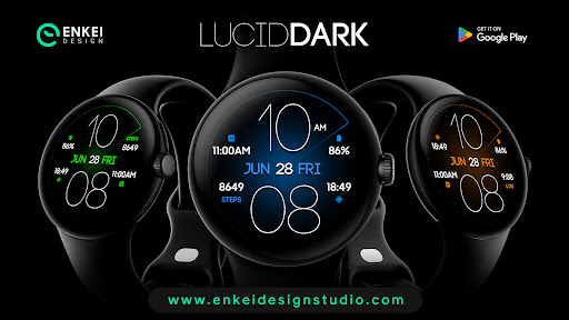 Lucid Dark digital watch face screenshot 6