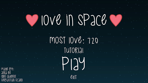 Android application Love in Space screenshort