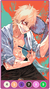 Chainsaw Man Coloring ByNumber