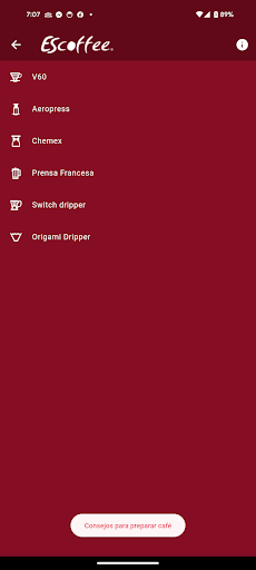 Android application EScoffee screenshort