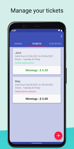 EuroM lottery results Screen 3