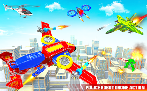 Police Drone Robot Car Game 14