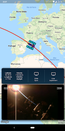 ISS Tracker & LiveStream Screen 3