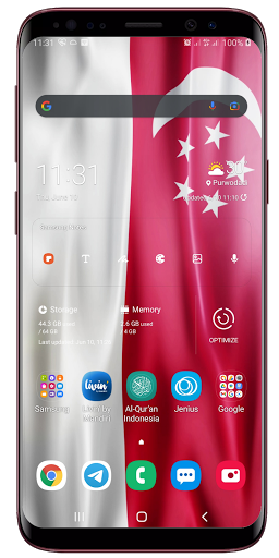 Singapore Flag Live Wallpaper Screenshot 3 - AppWisp.com