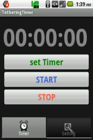 TetheringTimer Screen 3