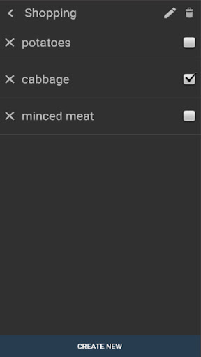 Android application MyMemo Checklist screenshort