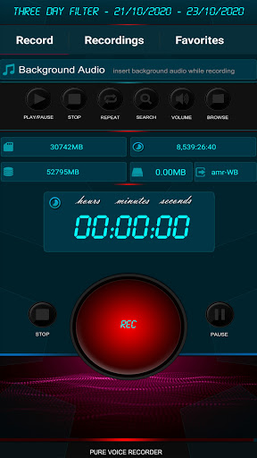 Android application Pure Voice Recorder Light screenshort