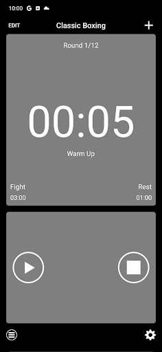 Android application Gymborg Boxing Timer screenshort
