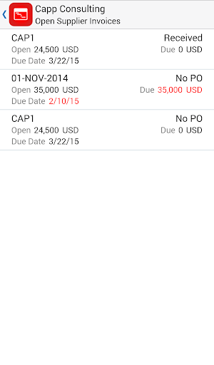 Screenshot of Project Manager for EBS