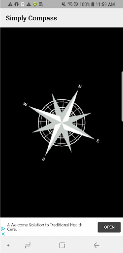 Android application simply compass screenshort