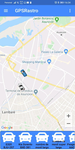 Android application GPSRastro ubica tu móvil. screenshort
