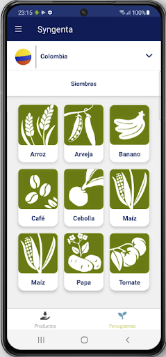 Android application Syngenta en tus Manos screenshort