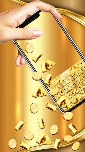 Gold Live Keyboard Background Screen 2