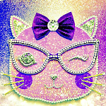 Cover Image of Download Glitter Shining Kitty Diamond Theme 1.1.3 APK
