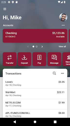 Capital Area FCU Screen 2