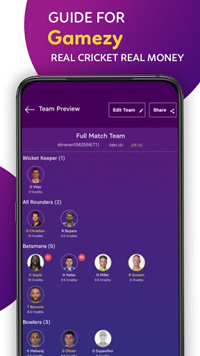 Guide for Gamezy  Real Cricket Real Money App