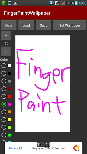 Android application Finger Paint Wallpaper screenshort
