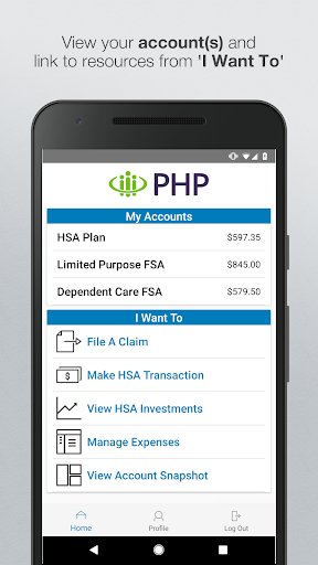 Android application PHP Reimbursement Account screenshort