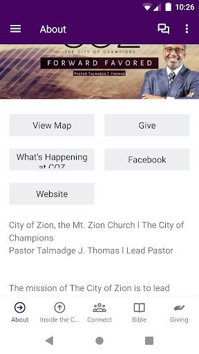 Android application COZ - City of Zion screenshort