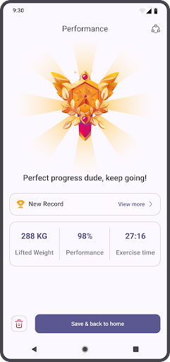 Android application Fitlinez screenshort