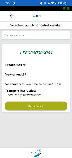 LZP Identificatieformulier app Screen 3