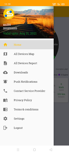 Android application Millitrack screenshort