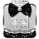 光沢のある黒い弓のテーマ シャイニーシルバーダイヤモンドの壁 - Androidアプリ