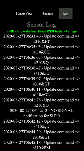 sensorView Screen 3
