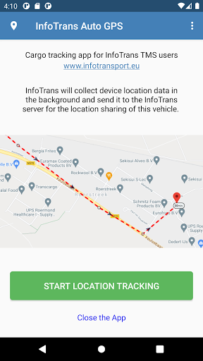 Android application InfoTrans Auto GPS screenshort
