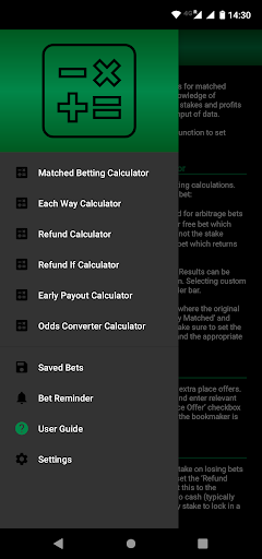 Matched Betting Calculator Screen 3