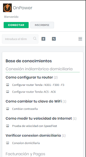 ONPOWER - Acceso clientes Screen 3
