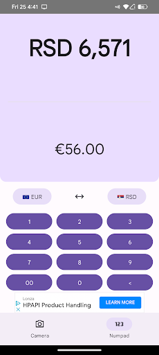 AR CAM - Currency Converter Screen 2