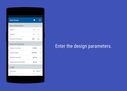 RCC Slab Design - Civil Screenshot 1 - AppWisp.com