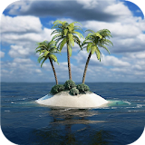 Exotic palm island. Wallpapers icon