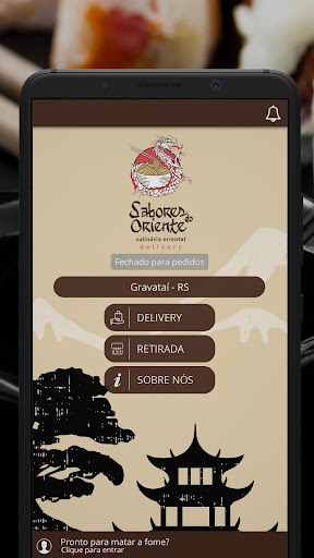 Android application Sabores do Oriente Delivery screenshort