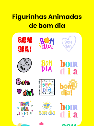 Android application Figurinhas bom dia - WASticker screenshort