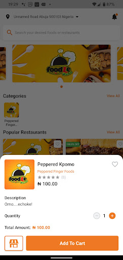 Foodle Naija Screen 2