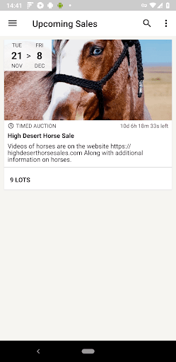 Android application High Desert Horse Sales screenshort