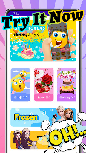 Android application Emoji GIF Sticker for WhatsApp screenshort