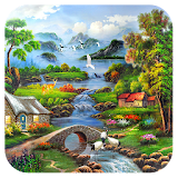 Landscape Oil Painting Jigsaw icon