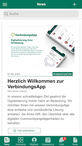 Android application VerbindungsApp screenshort