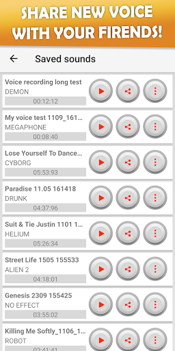 Voice Changer - Audio Effects Screen 3