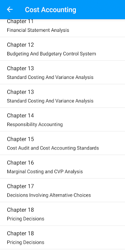 Cost Accounting Screen 3